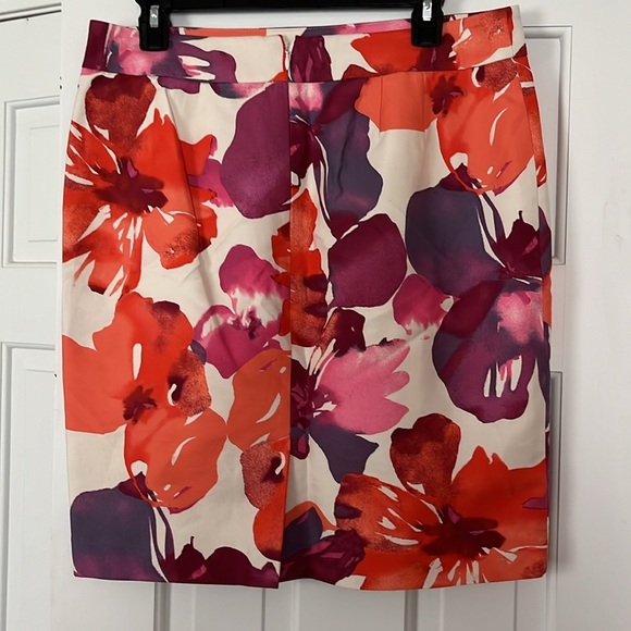 LOFT Ann Taylor• Formal Coral Floral Women’s Pencil Skirt , Size 8, EUC - Picture 5 of 12